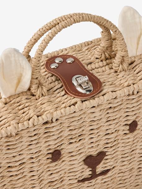 Suitcase with Animal Face, Cute Little Mouse brown 