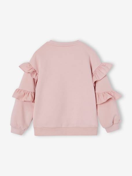 Sweatshirt with Ruffles for Girls mauve 