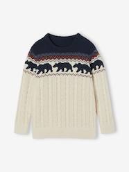 Boys-Cardigans, Jumpers & Sweatshirts-Cable Knit Jacquard Jumper for Boys