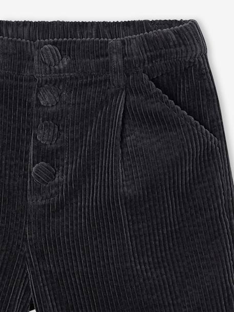 Corduroy Shorts with Elasticated Waistband anthracite 