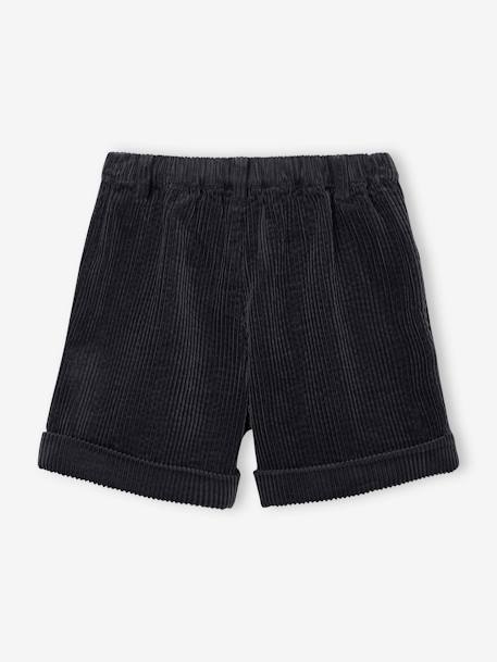 Corduroy Shorts with Elasticated Waistband anthracite 