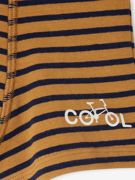 Pack of 5 Striped Boxer Shorts for Boys ecru 