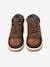 High Top Lace-Up Trainers with Zip & Fur Lining, for Boys brown 