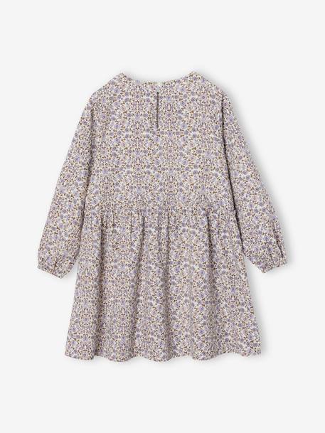 Floral Dress for Girls ecru 