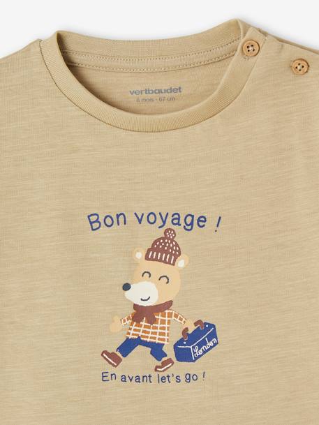 Long Sleeve Bear Top for Babies green 