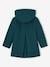 Coat with Hood for Girls emerald green+rosy 