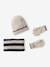 Cool Kids Beanie + Snood + Gloves Set for Boys grey blue 