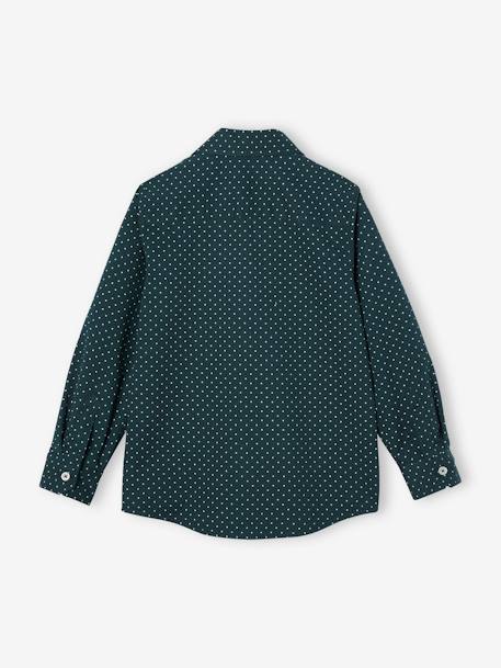 Shirt with Dot Print, for Boys Dark Brown/Print+fir green+Light Blue/Print 