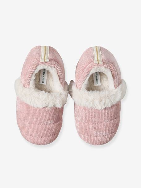 Fur-Lined Slippers for Girls rose 