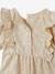 Shimmery Festive Jumpsuit with Ruffles for Baby Girls gold 