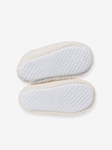 Sherpa Slippers for Girls ecru 