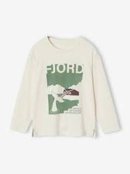 Boys-Long Sleeve T-Shirt with Fjord Motif, for Boys