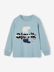 Boys-Tops-T-Shirts-Sweatshirt with Bear and Details in Bouclé Knit, for Boys