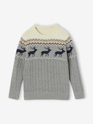 Boys-Cardigans, Jumpers & Sweatshirts-Cable Knit Jacquard Jumper for Boys