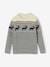 Cable Knit Jacquard Jumper for Boys marl grey+marl white 