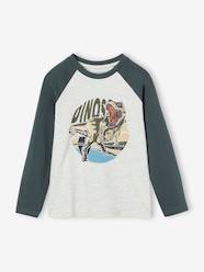 -Top with Graphic Motif & Raglan Sleeves for Boys