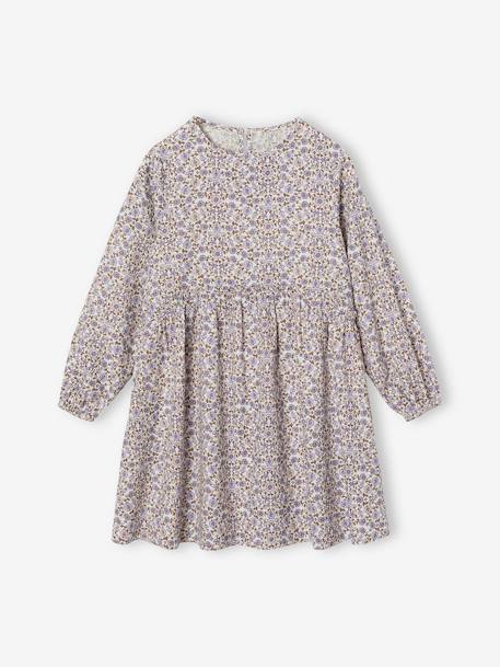 Floral Dress for Girls ecru 