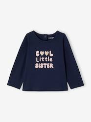 Baby-T-shirts & Roll Neck T-Shirts-Basics "Cool Little Sister" Top for Babies