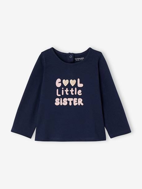 Basics 'Cool Little Sister' Top for Babies navy blue 