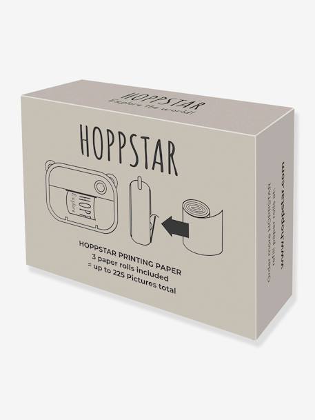 Pack of 3 rolls of black and white self-adhesive thermal paper HOPPSTAR black 