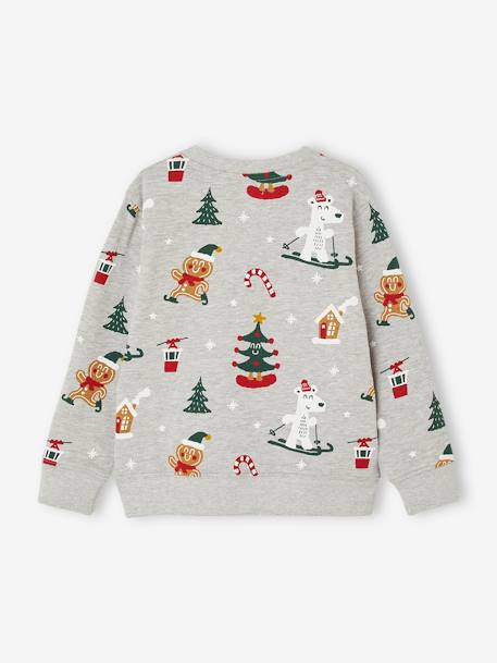 Christmas Special Sweatshirt with Fun Motifs for Boys marl grey 