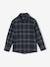 Christmas Special Chequered Shirt in Flannel for Boys navy blue 