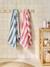 Striped Bath Towel with Recycled Cotton, Transat striped blue+striped pink 