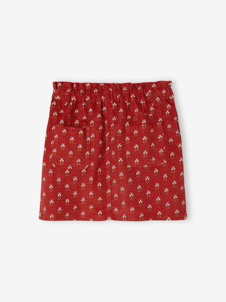 Corduroy Skirt tomato red 