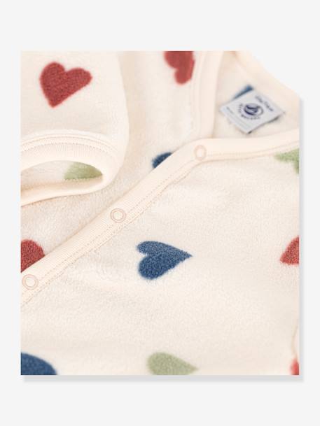 PETIT BATEAU baby cotton heart pyjamas beige 