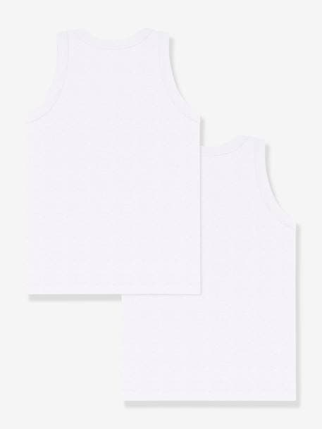 Pack of 2 cotton tank tops PETIT BATEAU white 