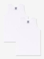 Boys-Underwear-T-Shirts-Pack of 2 cotton tank tops PETIT BATEAU