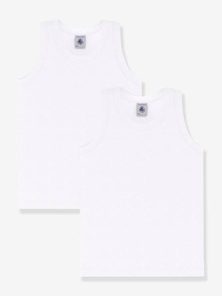 Pack of 2 cotton tank tops PETIT BATEAU white 