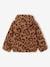 Hooded Jacket in Sherpa with Leopard Print for Girls printed brown 