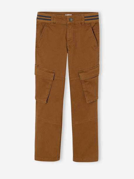 MEDIUM Hip MorphologiK Straight Leg Cargo Trousers for Boys bronze+night blue 