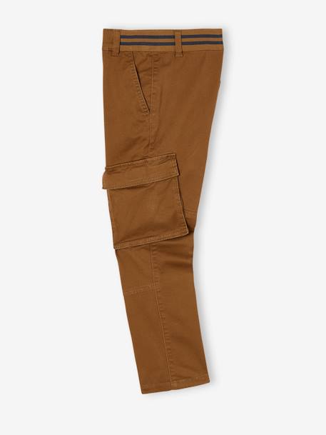 MEDIUM Hip MorphologiK Straight Leg Cargo Trousers for Boys bronze+night blue 