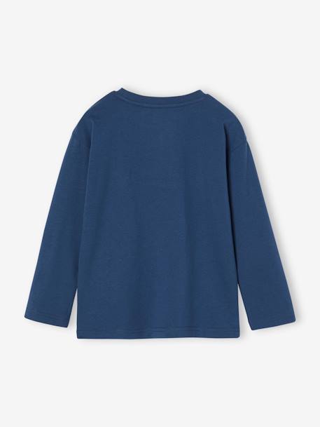 Long Sleeve T-Shirt with Details in Relief, for Boys anthracite+sage green+slate blue 