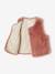 Faux Fur Waistcoat for Girls blush+White 