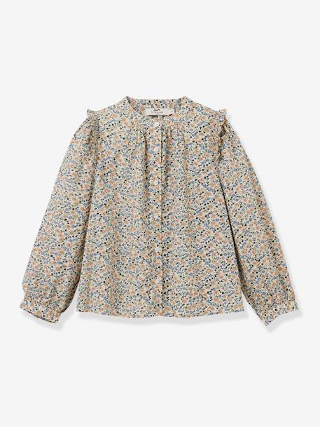 CYRILLUS Daisy print girls' shirt printed blue 