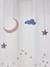 Semi-Sheer Curtain with Eyelets & Clouds & Stars Garland White 