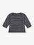 PETIT BATEAU baby's long-sleeved T-shirt in fine jersey striped navy blue 