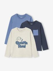 Boys-Tops-T-Shirts-Pack of 3 Assorted Long Sleeve Tops for Boys