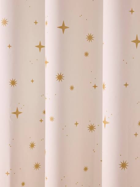 Blackout Curtain with Eyelets & Star Print White/Print 