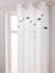 Semi-Sheer Curtain with Eyelets & Clouds & Stars Garland White 