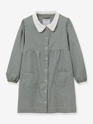 Girls-CYRILLUS gingham apron for girls