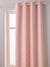 Blackout Curtain with Eyelets & Glow-in-the-Dark Rainbow Print Light Pink 