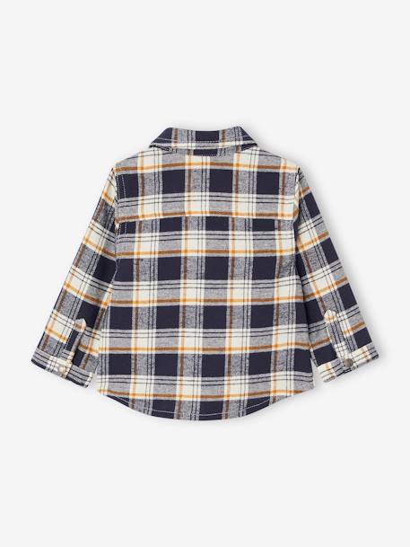 Chequered Flannel Shirt for Babies chequered green+navy blue 