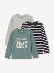 Boys-Tops-T-Shirts-Pack of 3 Assorted Long Sleeve Tops for Boys