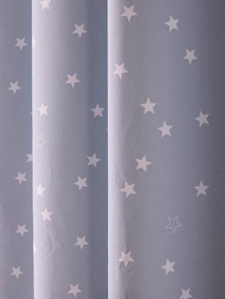 Blackout Curtains with Eyelets & Star Print Blue 