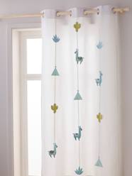 Bedding & Decor-Decoration-Semi-Sheer Curtain with Eyelets & Cactus Garlands