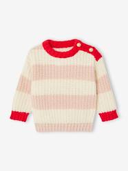 Baby-Jumpers, Cardigans & Sweaters-Jumpers-Matchy-Matchy Striped Jumper for Babies, Family Capsule Collection